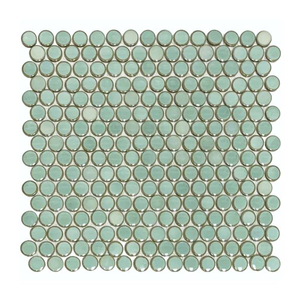 130ORB032 - Cerdomus Tile Studio Quality Tiles - December 7, 2021 20x20 Penny Round Mint Gloss 130ORB032