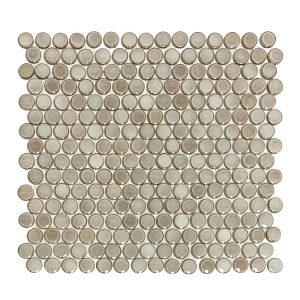 130ORB062 - Cerdomus Tile Studio Quality Tiles - July 14, 2022 20x20 Penny Round Musk Tea Gloss 130ORB062