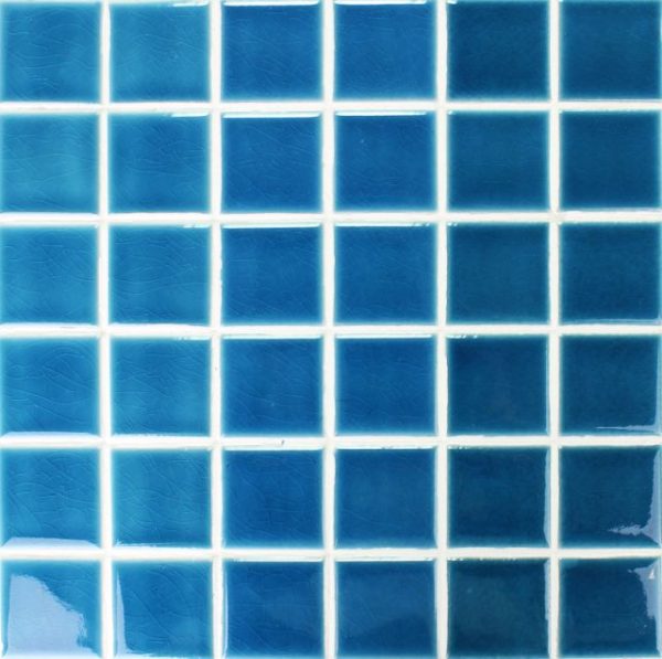A48009 - Cerdomus Tile Studio Quality Tiles - March 29, 2022 48x48 Pool Mosaic Sorrento Range Kingfisher Blue Crakle A48009