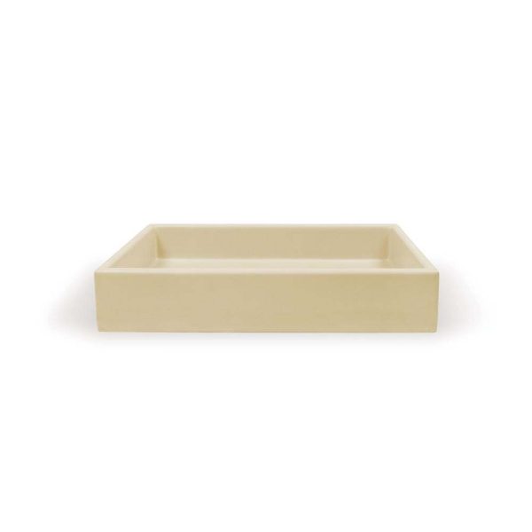 Box Basin Custards - Cerdomus Tile Studio Quality Tiles - December 7, 2021 Nood Box Basin - Surface Mount Custard BX1-1-0-CU