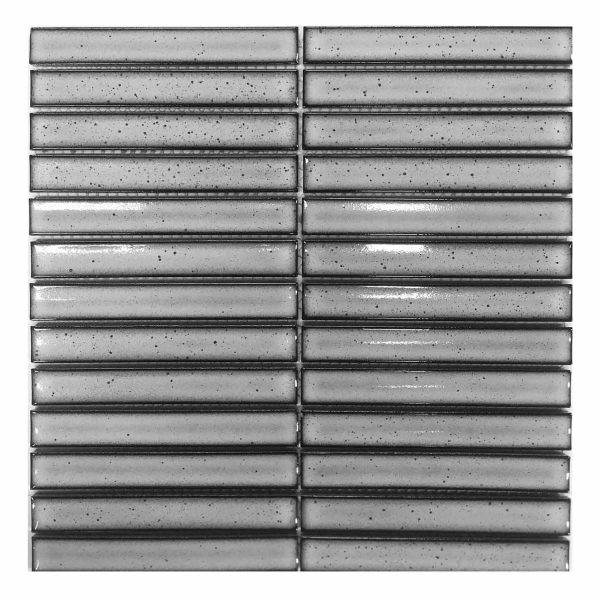 CONCAVE FINGER MED GREY SPECKLE GLOSS - Cerdomus Tile Studio Quality Tiles - August 29, 2022 20x145x8 Concave Finger Med Grey Speckle Gloss CGREY