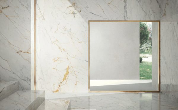 Golden White Lux Rett - Cerdomus Tile Studio Quality Tiles - October 18, 2021 1600x3200x6 Grande Golden White Marble Satin Panel M0ZY
