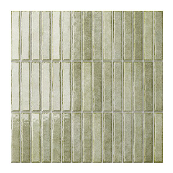 H8E3A 112 - Cerdomus Tile Studio Quality Tiles - July 1, 2023 14x100 Riva Kit Kat Artichoke Green Gloss Finger H8E3A-112