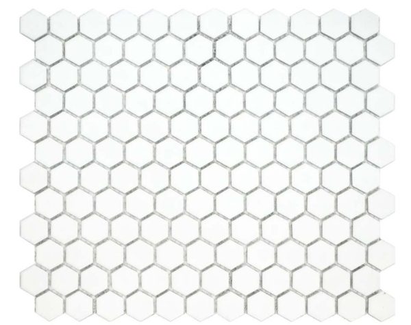 HEX25WM - Cerdomus Tile Studio Quality Tiles - June 10, 2022 25x25 White Matt Small Hex Mosaic HEX25WM