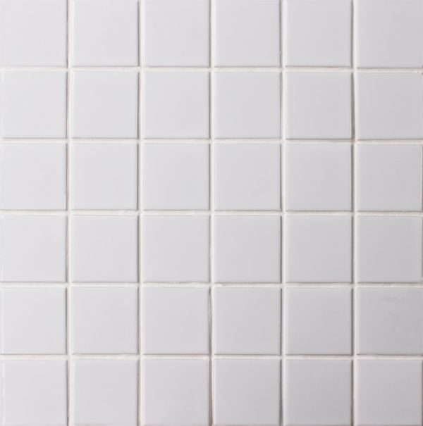 K48201D - Cerdomus Tile Studio Quality Tiles - December 7, 2021 4.8x4.8 Pool Mosiac Sorento Range White Ice Gloss K48201D