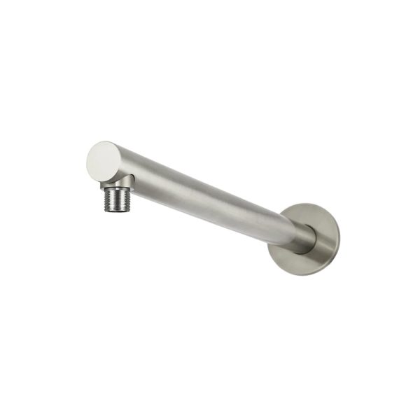 MA02 400 PVDBN Front - Cerdomus Tile Studio Quality Tiles - April 6, 2023 Round Wall Shower Arm 400MM - PVD Brushed Nickel MA02-400-PVDBN