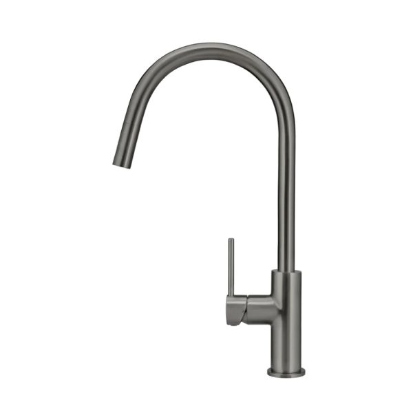 MK17 PVDGM Side View - Cerdomus Tile Studio Quality Tiles - October 18, 2022 Round Piccola Pull Out Kitchen Mixer Tap - Shadow MK17-PVDGM