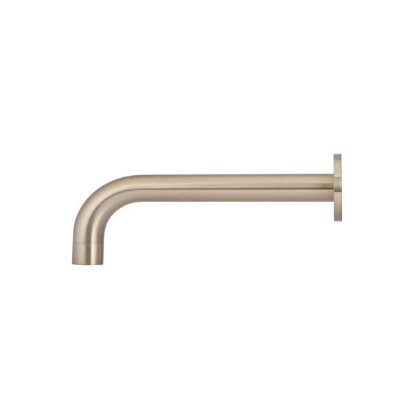 MS05 CH Side View - Cerdomus Tile Studio Quality Tiles - January 14, 2022 Round Curved Spout 200MM - Champagne MS05-CH