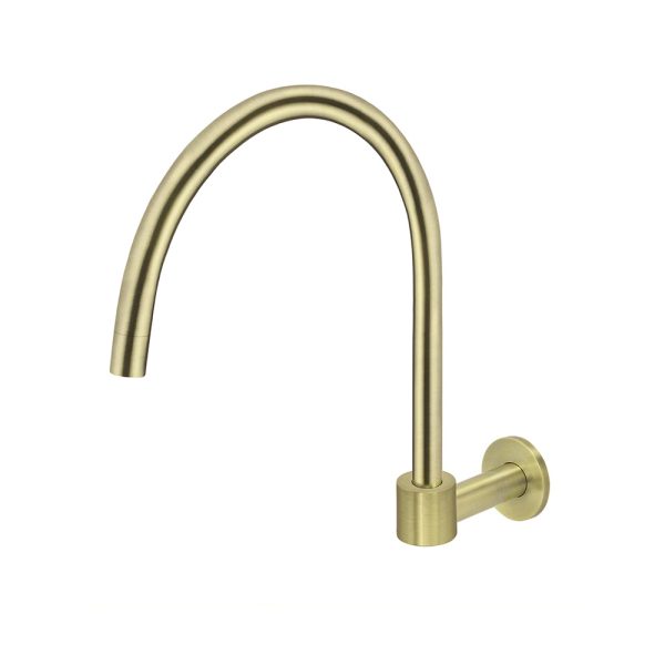 MS07 BB - Cerdomus Tile Studio Quality Tiles - May 12, 2022 Round High-Rise Swivel Wall Spout - Tiger Bronze MS07-BB