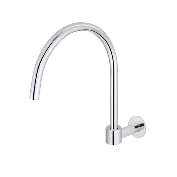 MS07 C - Cerdomus Tile Studio Quality Tiles - May 12, 2022 Round High-Rise Swivel Wall Spout - Polished Chrome MS07-C