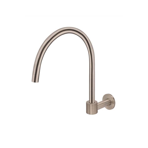 MS07 CH - Cerdomus Tile Studio Quality Tiles - January 14, 2022 Round High-Rise Swivel Wall Spout Champagne MS07-CH