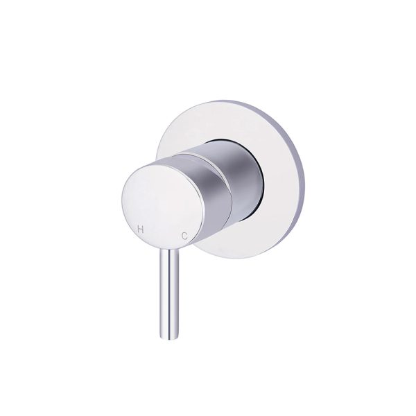 MW03S C - Cerdomus Tile Studio Quality Tiles - May 11, 2022 Round Wall Mixer Short Pin-Lever - Polished Chrome MW03S-C