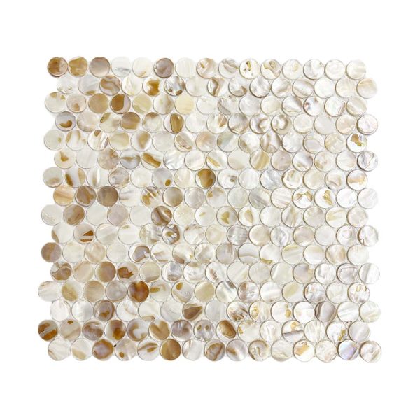 Mother of pearl natural - Cerdomus Tile Studio Quality Tiles - March 25, 2022 20x20 Natural Penny Round Mother Of Pearl MPNPRMOS2020