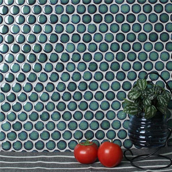 PR2353 WALL - Cerdomus Tile Studio Quality Tiles - December 7, 2021 28x28 Penny Round Large Moss Green PR2353