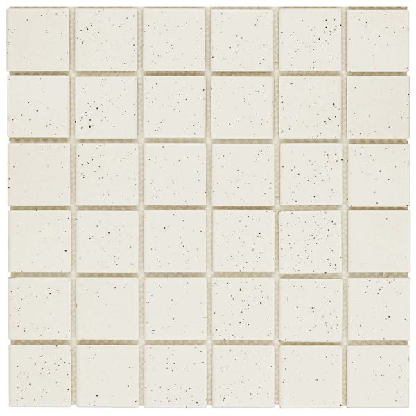 UNG75RM - Cerdomus Tile Studio Quality Tiles - December 7, 2021 48x48x6 Unglazed White Speckle Mosaic Matt UNG75RM