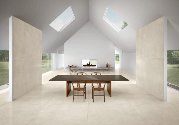 White Concrete - Cerdomus Tile Studio Quality Tiles - February 8, 2022 1200x2400x6 Grande Concrete White Natural Panel M297