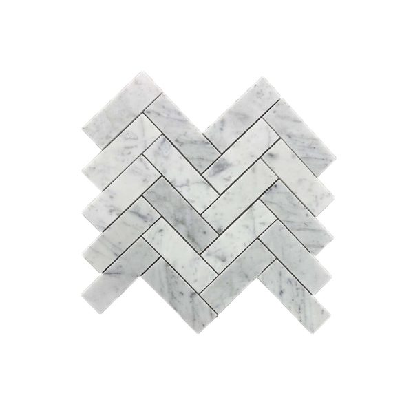 Y2173H reduce - Cerdomus Tile Studio Quality Tiles - July 15, 2022 300x300 3x10x0.8 Herringbone Carrara Honed Marble Mosaic Y2173H