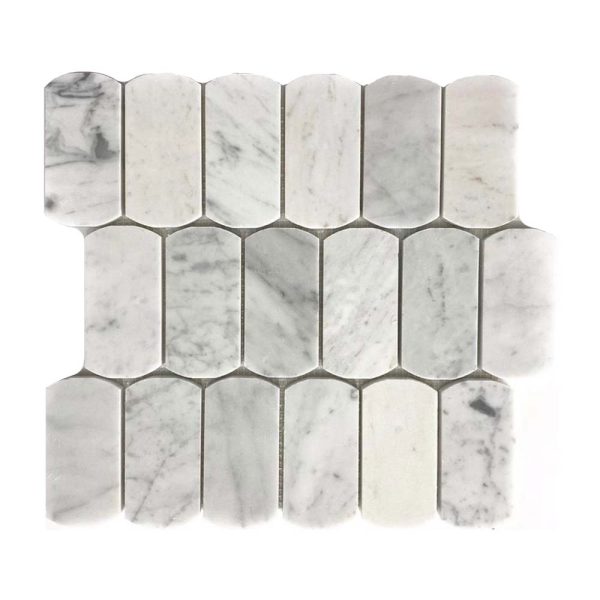 Y2784H White - Cerdomus Tile Studio Quality Tiles - December 7, 2021 299x310x10 50x100 Stone Arc Bianco Honed Mosaic Y2784H