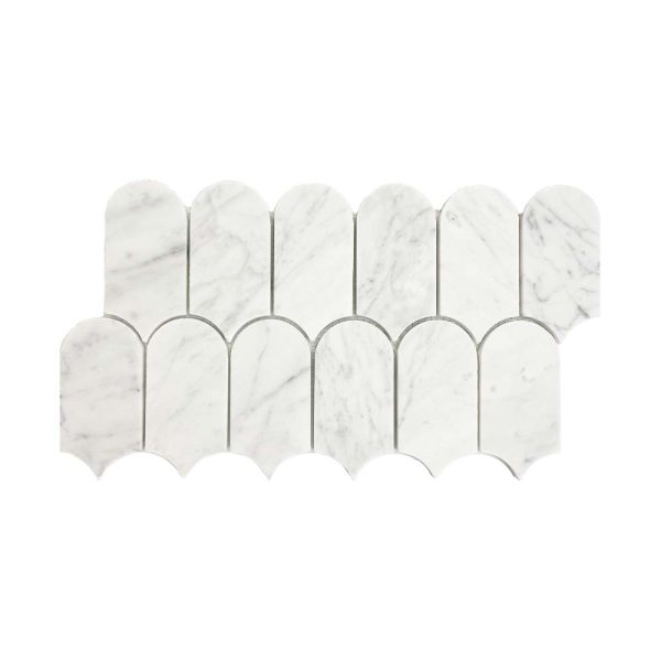 Y2990H - Cerdomus Tile Studio Quality Tiles - March 9, 2022 315x364 Fishscale Carrara White Honed Y2990H