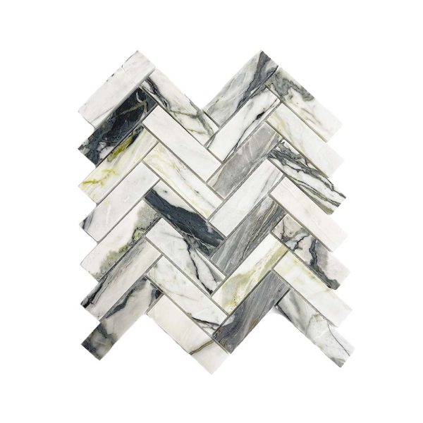 Y2991H - Cerdomus Tile Studio Quality Tiles - March 9, 2022 30x100 Herringbone Pearl Jade Honed Y2991H