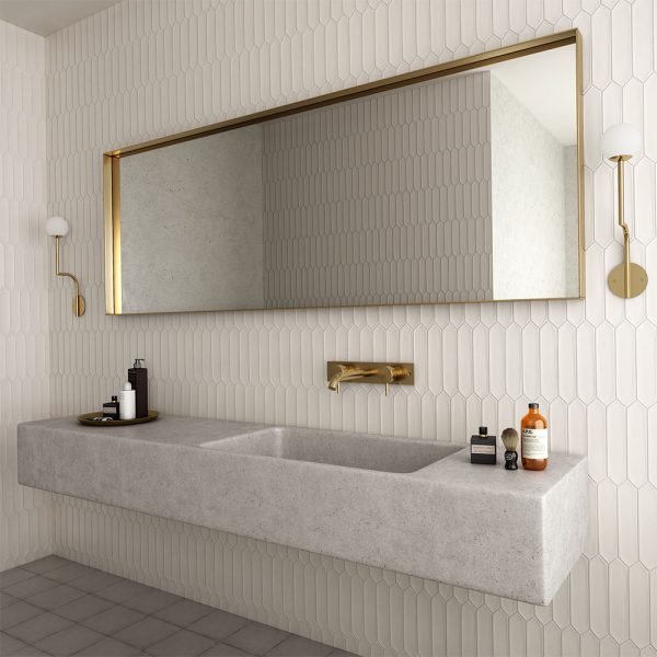 lanse white lifestyle - Cerdomus Tile Studio Quality Tiles - March 7, 2022 50x250 Lanse White Matt S2996