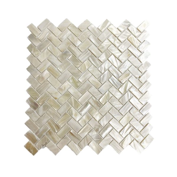 motherofpearl herringbone - Cerdomus Tile Studio Quality Tiles - May 21, 2022 30x15 White Herringbone Mother Of Pearl MPHBMOS3015