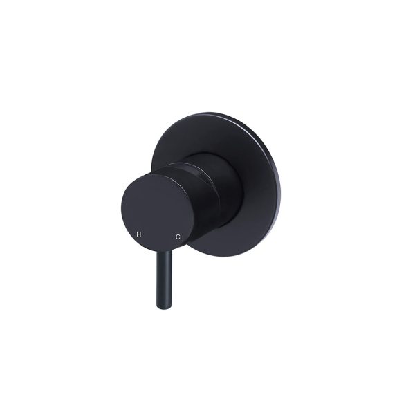 mw03s - Cerdomus Tile Studio Quality Tiles - May 11, 2022 Round Wall Mixer Short Pin-Lever - Matte Black MW03S