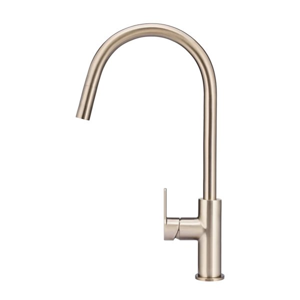 MK17PD CH champagne 2 - Cerdomus Tile Studio Quality Tiles - March 28, 2023 Round Paddle Piccola Pull Out Kitchen Mixer Tap - Champagne MK17PD-CH
