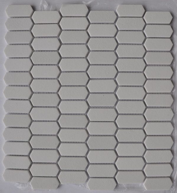 RA2608 - Cerdomus Tile Studio Quality Tiles - March 22, 2024 20x48x6 Arrow White Enamelled Glass With Texture RA2608
